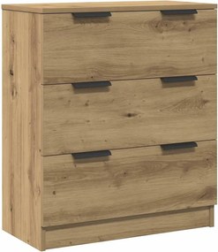 vidaXL Μπουφές 3 τμχ Δρυς τεχνίτης 60x30x70 cm Επεξεργασμένο ξύλο