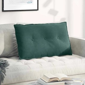vidaXL Μαξιλάρι Πλάτης Σκούρο Πράσινο 80 x 50 x 19 cm