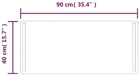 vidaXL Καθρέφτης Μπάνιου με LED 90x40 εκ.