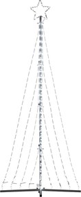 vidaXL Χριστουγεννιάτικο δέντρο LED 447 LED Ψυχρό Λευκό 250 εκ.