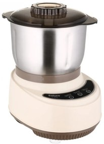 Saturn ST-FP7180 Συμπαγής επεξεργαστής τροφίμων, 500 W, άλεση, ζύμωμα, 7 L, 3 λειτουργίες, χάλκινο μοτέρ, μπεζ/καφέ
