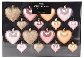 Χριστουγεννιάτικα Στολίδια (Σετ 16τμχ) K-M Pretty Heart AVS101630