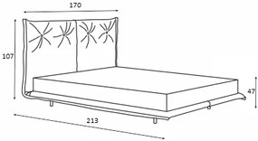 Κρεβάτι επενδυμένο BELLA 160x200 DIOMMI 45-861