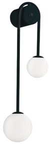 Απλίκα Φωτιστικό Τοίχου Μαύρο Polina 4266300 Viokef-4266300-Μαύρο-Λευκό 4266300