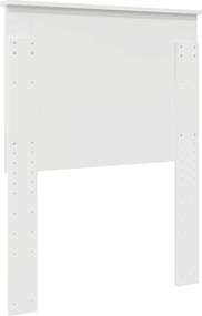 vidaXL Κεφαλάρι με κεφαλάρι Λαμπερό Λευκό 75 cm Επεξεργασμένο ξύλο