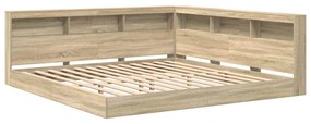 vidaXL Κρεβάτι Βιβλιοθήκης Sonoma Δρυς 180 x 200 cm Επεξεργασμένο ξύλο