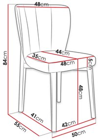 καρέκλα Siona S106-Leuko
