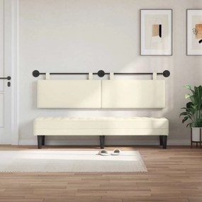 vidaXL Κρεμαστό Κεφαλάρι Κρεμ Υφασμάτινο Κορντουρά