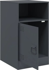 vidaXL Κομοδίνα 2 τεμ. Ανθρακί 34,5x39x62 εκ. από Χάλυβα