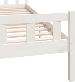 vidaXL Πλαίσιο Κρεβατιού Λευκό 160 x 200 εκ. από Μασίφ Ξύλο