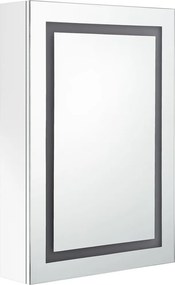 vidaXL Καθρέφτης Μπάνιου με Ντουλάπι &amp; LED Λαμπερό Λευκό 50x13x70 εκ.