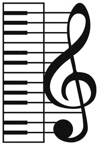 Διακοσμητικό Τοίχου Musical 939ENZ1101 47x70cm Black Wallity Μέταλλο