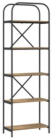 vidaXL Ράφι Βιβλίων artisan δρυς 60 x 30 x 183 εκ Επεξεργασμένο ξύλο