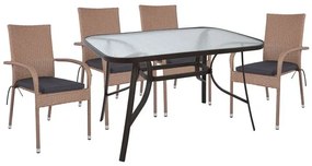 Intrahome ΣΕΤ 5ΤΜΧ ΤΡΑΠΕΖΙ ΜΕΤΑΛΛΙΚΟ ΚΑΦΕ 120CASABLANCABU_DHCASABLANCABI70Χ72 ΜΕ 4 ΚΑΡΕΚΛΕΣ ΚΑΦΕ KUCASABLANCALCASABLANCA_LUMPURLOEMFONCASABLANCALTCASABLANCAIEIN intraho-0009674