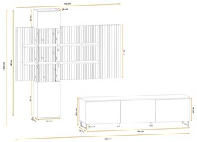 Swap XIX Σύνθεση Καφέ δρυς 280x180x40