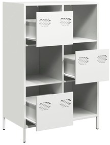 vidaXL Ντουλάπα Λευκό 68x39x103,5 εκ. από Χάλυβα