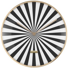 Ρολόι Τοίχου Cundy Swirl Dome KA6007BK Φ40cm Black-White Karlsson Μέταλλο