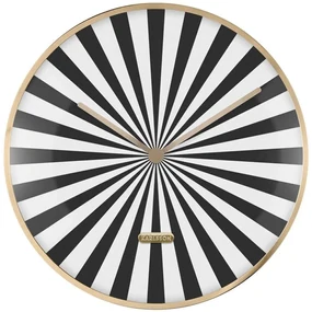 Ρολόι Τοίχου Cundy Swirl Dome KA6007BK Φ40cm Black-White Karlsson Μέταλλο