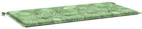 Μαξιλάρι Πάγκου Κήπου Σχέδιο Φύλλων 100x50x3 εκ. Ύφασμα Oxford - Πράσινο