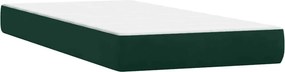 vidaXL Box Spring κρεβάτι με στρώματα σκούρο πράσινο Βελούδινο