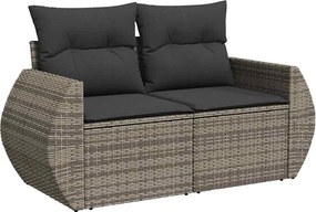 vidaXL Σετ Καναπέ Κήπου 13 pcs Γκρι συνθετικό ρατάν