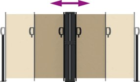 vidaXL Σκίαστρο Πλαϊνό Συρόμενο Μπεζ 120 x 1200 εκ.