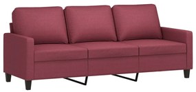 vidaXL Πολυθρόνες Σετ 4 Τεμαχίων Μπορντό από Ύφασμα με Μαξιλάρια