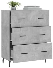 vidaXL Ντουλάπι Γκρι Σκυροδέματος 69,5x34x90 εκ. Επεξεργασμένο Ξύλο