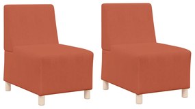 vidaXL Καθίσμα Σαλονιού 2 pcs Πορτοκαλί 55 x 74 x 82 εκ. Βελούδο
