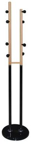 DUO Καλόγερος NORDIC Μεταλλικός Μαύρος/Φυσικό D.37x170cm