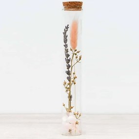Λουλούδι Αποξηραμένο Σε Βάζo Romantic Chique 3x20cm Multi Plantasy Γυαλί