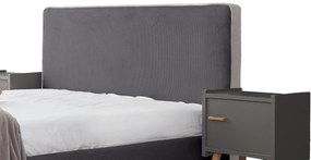 Επενδυμένο Κρεβάτι Ritz-Anthraki-90 x 200-Με μηχανισμό ανύψωσης