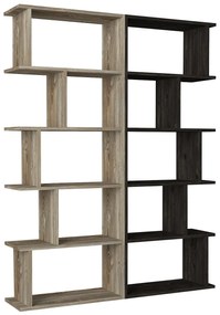 Βιβλιοθήκη Idra Ανοιχτό Καφέ/Σκούρο Καφέ 124x26x159cm - 14410081 - 14410081