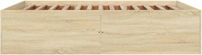 vidaXL Πλαίσιο Κρεβατιού Sonoma Δρυς 150x200 εκ. Επεξεργασμένο Ξύλο