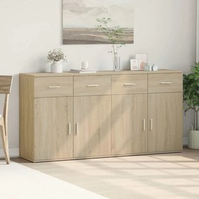 vidaXL Βοηθητικά Ντουλάπια 2 Τεμ. Sonoma Δρυς 79x38x80εκ. Επεξ. Ξύλο