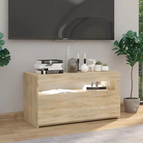 Έπιπλο Τηλεόρασης με LED Sonoma Δρυς 75 x 35 x 40 εκ. - Καφέ