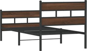 vidaXL Σκελετός Κρεβατιού Χωρίς Στρώμα με Κεφαλάρι και Ποδαρικό