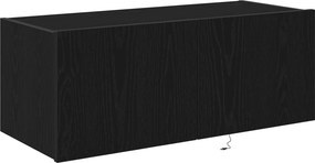 vidaXL Ντουλάπι Τηλεόρασης Τοίχου 80 x 35 x 31 cm Μαύρη Οξυά