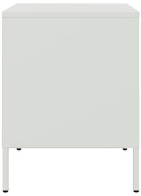 vidaXL Κομοδίνα 2 τεμ. Λευκές 36x39x50,5 εκ. Χάλυβα