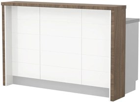 Πάγκος νησίδας Hudson-Μήκος: 150 εκ.-Λευκό-Carini Wallnut
