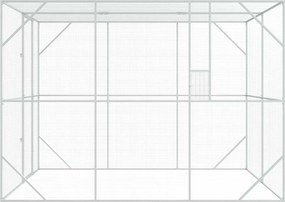 vidaXL Κλουβί Πουλιών Ανθρακί 210 x 304 x 213 εκ