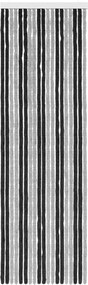 vidaXL Κουρτίνα εντόμων Chenille Γκρι και Μαύρο 56 x 185 cm 100% PP