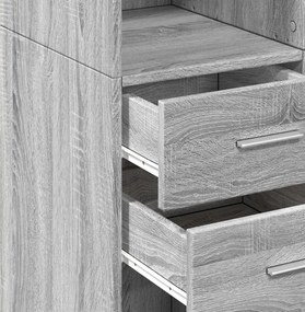 vidaXL Ντουλάπι Γκρι Sonoma 70x42,5x185 εκ. από Επεξεργασμένο Ξύλο