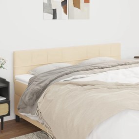 vidaXL Κεφαλάρια Κρεμ 160x5x78/88 εκ. Ύφασμα