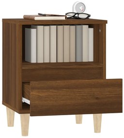 vidaXL Κομοδίνα 2 τεμ. Καφέ Δρυς 40 x 35 x 50 εκ.