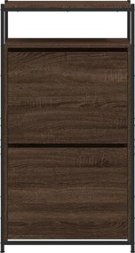 vidaXL Παπουτσοθήκη Καφέ Δρυς 60x34x112 εκ. από Επεξεργασμένο Ξύλο