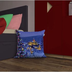 Stewehome Διακοσμητική μαξιλαροθήκη με 3d ψηφιακή εκτύπωση Μπλε 43x43 cm