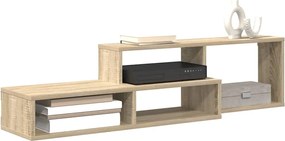 vidaXL ΡάφιΤηλεόρασηςΤοίχου 120x25x28,5εκ Επεξεργασμένο ξύλο