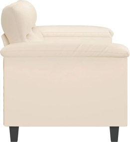 vidaXL Καναπές Διθέσιος Μπεζ 140 εκ. Ύφασμα μικροϊνών