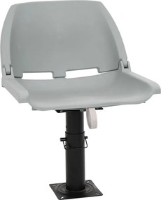 vidaXL Κάθισμα Σκάφους Πτυσσόμ. 2 τεμ. Γκρι 48x51x41 εκ Χωρίς Μαξιλάρι